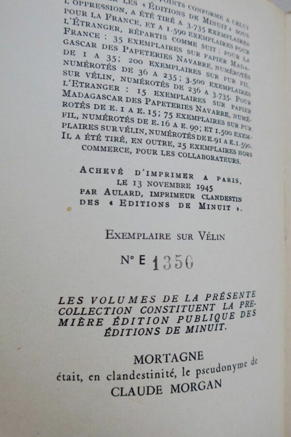 Editions de Minuit, vélin, publiés clandestinement.. lettrés patriotes 1944 – Image 7