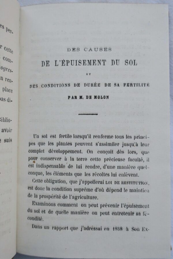 Engrais  Enquête sur les engrais... Rapport à l'Empereur. 1866 – Image 7