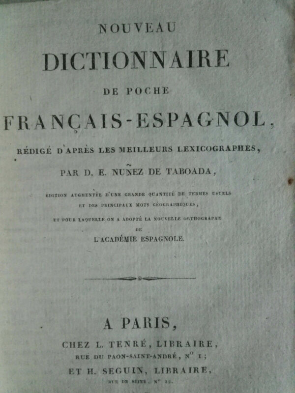 Espagnol  Nouveau Dictionnaire de poche Français-Espagnol & nuevo diccionario – Image 4