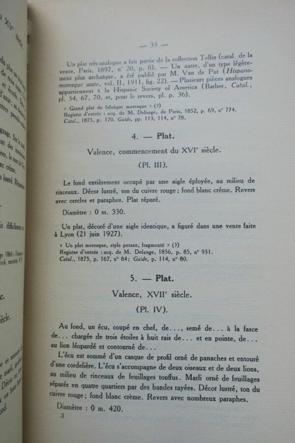 Faïences anciennes Espagne, d'Italie, de France, d'Asie-Mineure 1928 – Image 6