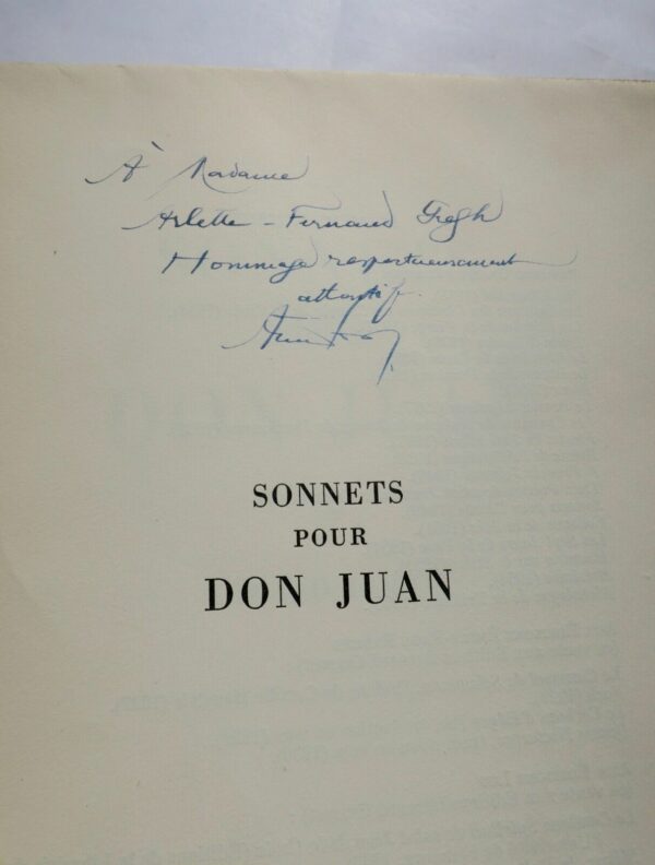 Godoy Armand Sonnets pour Don Juan Condition + dédicace – Image 8