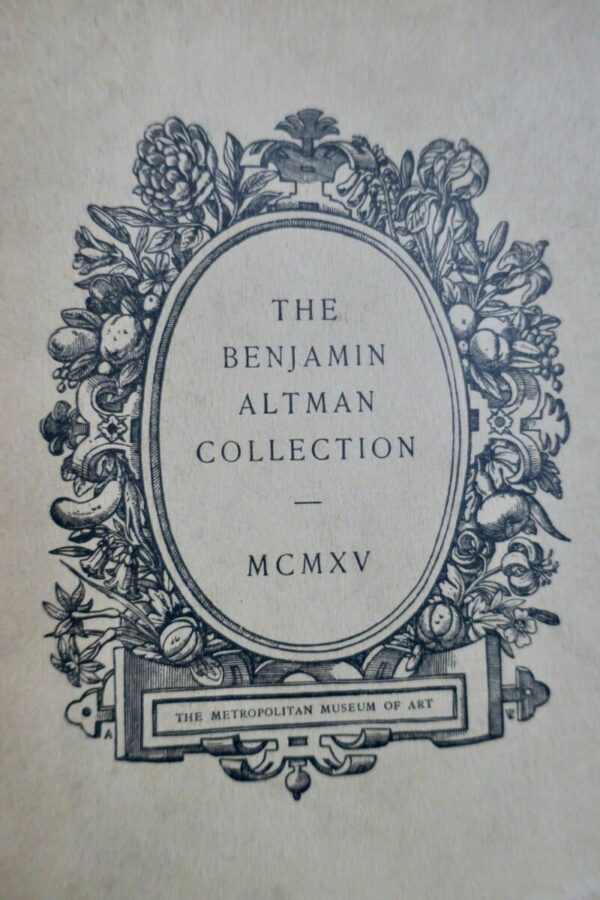 HANDBOOK OF THE BENJAMIN ALTMAN COLLECTION 1915 – Image 3