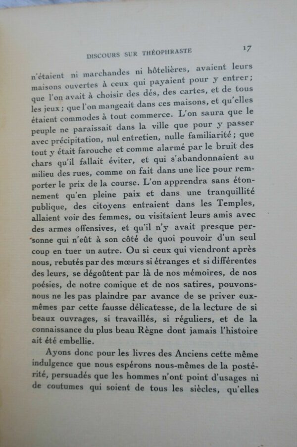 LA BRUYERE  LES CARACTÈRES de Théophraste avec les caractères 1928 – Image 7