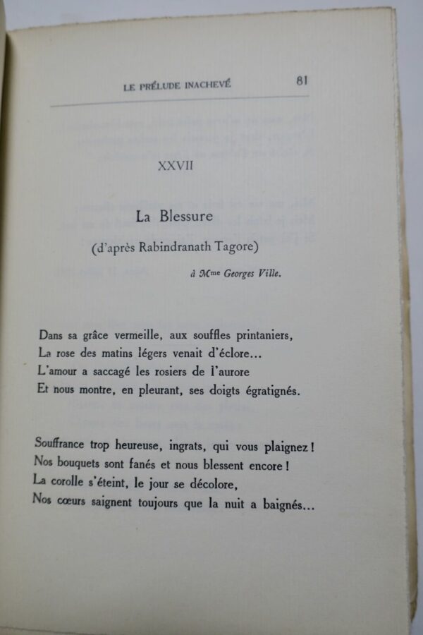 LAFAGETTE Le Prélude Inachevé. Poésies. 1901-1935 EO envoi de l'auteur. – Image 5