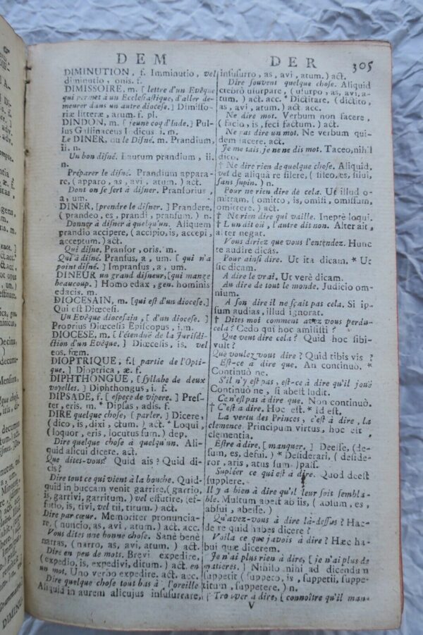 Latin   Le Petit Apparat Royal, ou Dictionnaire françois et latin 1757 – Image 4