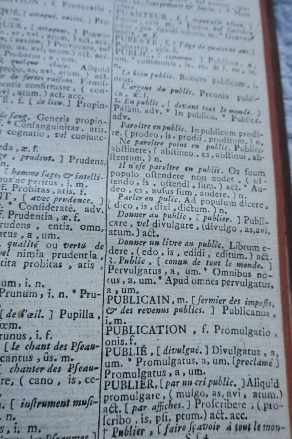 Latin   Le Petit Apparat Royal, ou Dictionnaire françois et latin 1757 – Image 10