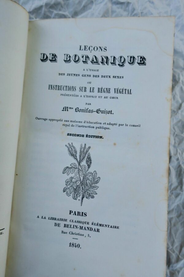 Leçons de botanique à l'usage des jeunes gens des deux sexes 1840 – Image 3