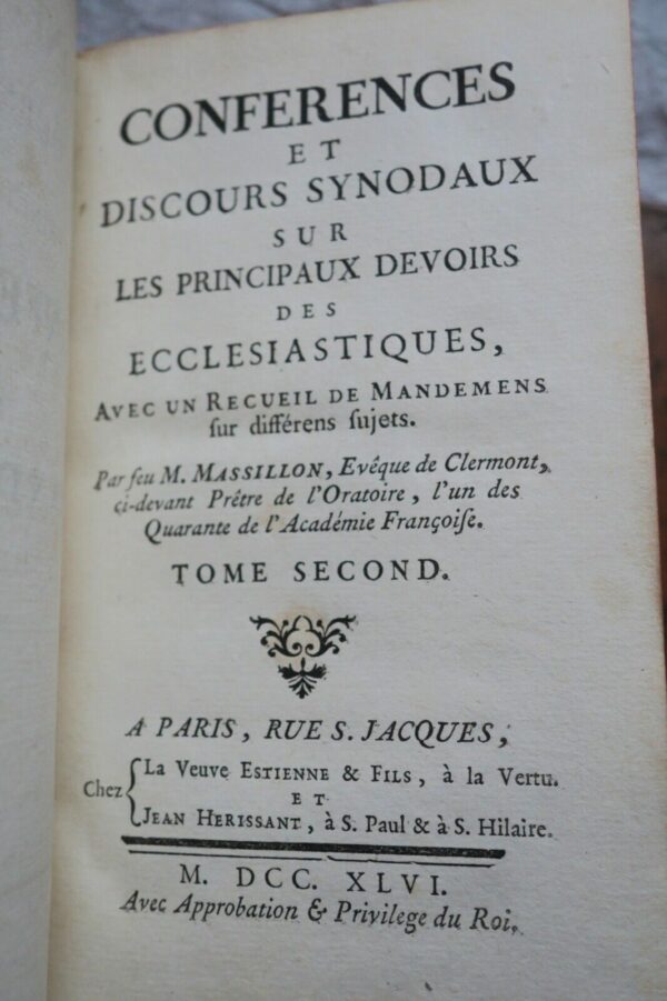 MASSILLON SENTIMENS D'UNE AME TOUCHEE DE DIEU TIRES DES PSEAUMES DE DAVID...1747 – Image 7