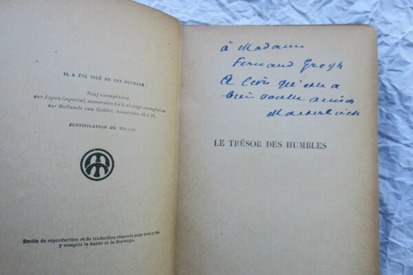 Maeterlinck  Le Trésor des Humbles + dédécace – Image 4