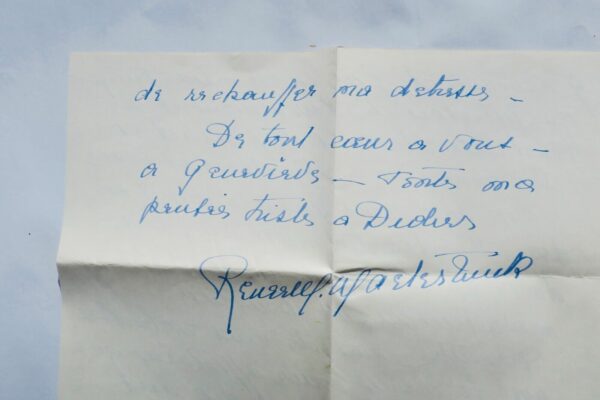 Maeterlinck Mme belle lettre autographe signée – Image 7