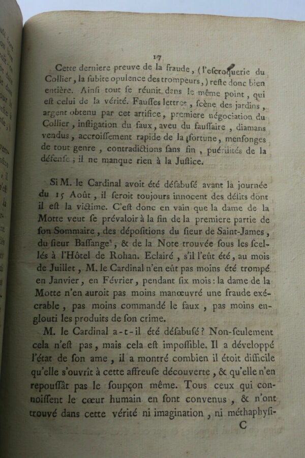 Mémoire pour de Rohan, cardinal 1786 affaire du Collier de la Reine – Image 6