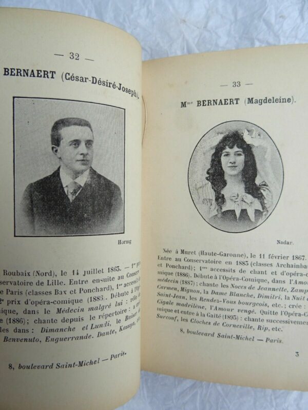 NOS ARTISTES. Portraits et biographies suivis d'une notice... 1895