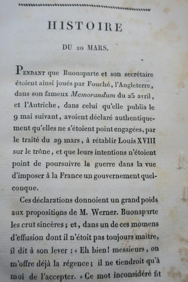 Napoléon 20 mars NOUVEAUX ÉCLAIRCISSEMENTS SUR LA CONSPIRATION DU 20 MARS – Image 3