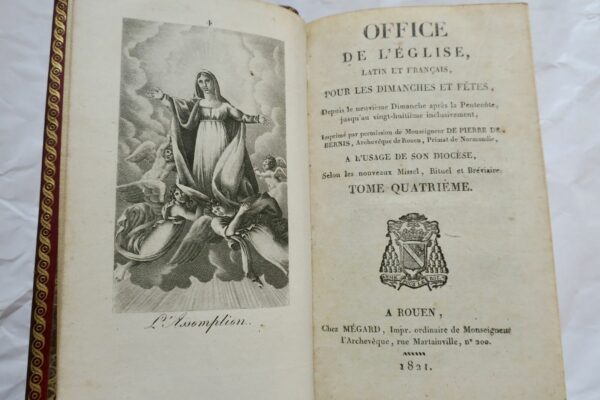 OFFICE DE L'EGLISE, Latin et Français, pour les dimanches et fêtes 1821 – Image 5