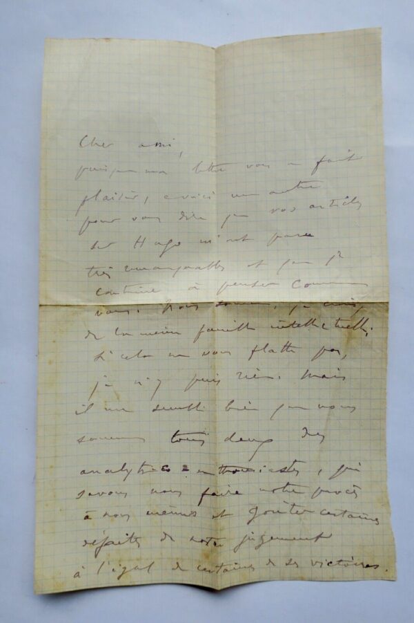 PROUST Renaldo Hahn lettre autographe manuscrite & signée