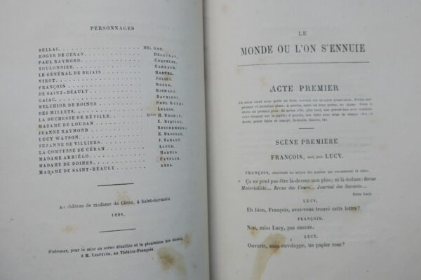 Pailleron Edouard Le monde ou l'on s'ennuie- Comédie en 3 actes 1881 – Image 9