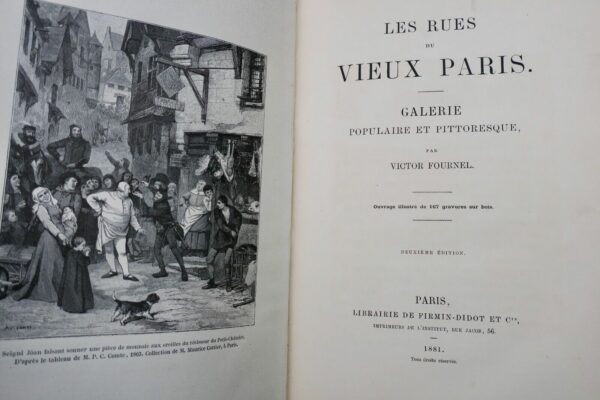 Paris  Les rues du vieux paris galerie populaire et pittoresque 1881