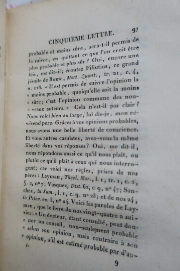 Pascal B. Les provinciales, ou lettres de Louis de Montalte 1820 – Image 6