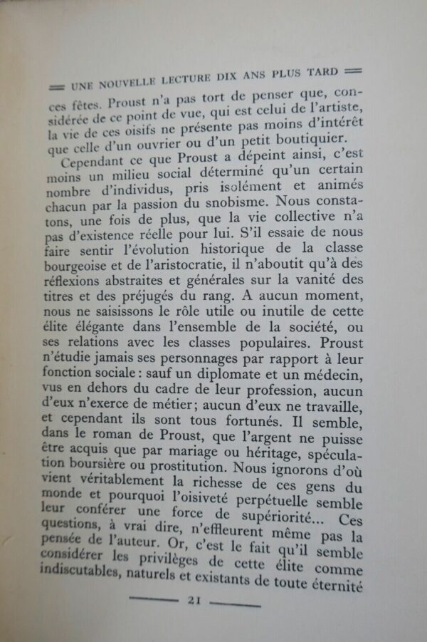 Proust nouvelle lecture de Marcel Proust dix ans plus tard... – Image 9