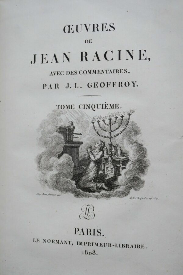 RACINE Oeuvres avec des commentaires Goeffroy 1808 – Image 9