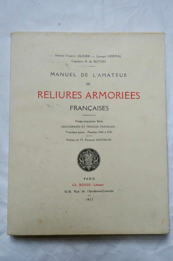 Reliures armoiriées Manuel de l'Amateur de Reliures – Image 3