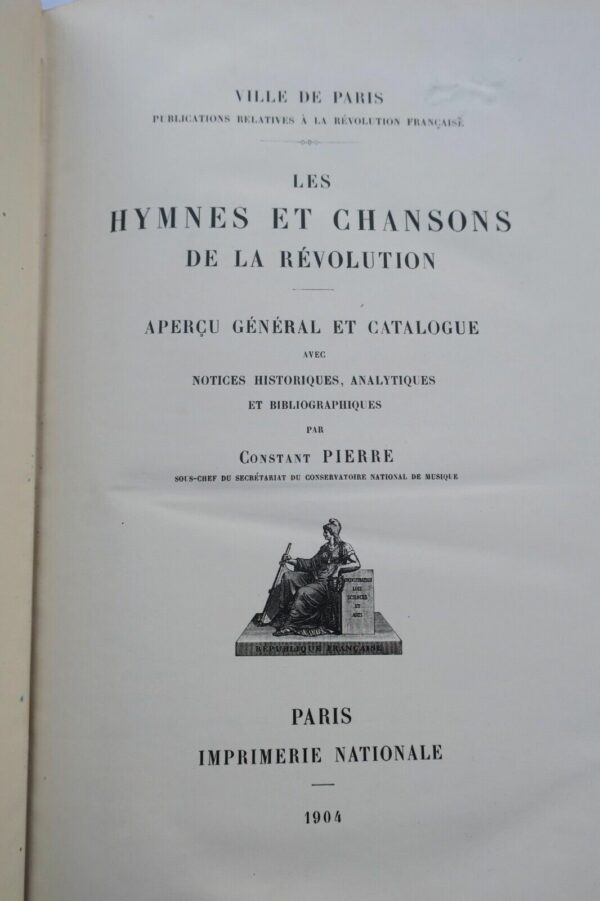 Révolution Hymnes et chansons de la Révolution. Aperçu général et catalogue 1904 – Image 3