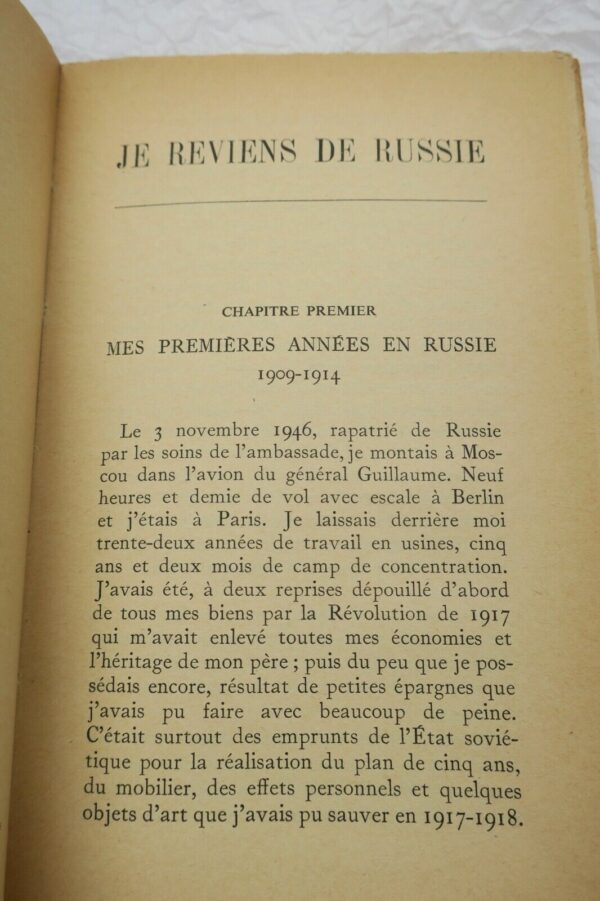 Russie BORNET (Francisque). Je reviens de Russie. Plon, 1947 – Image 6