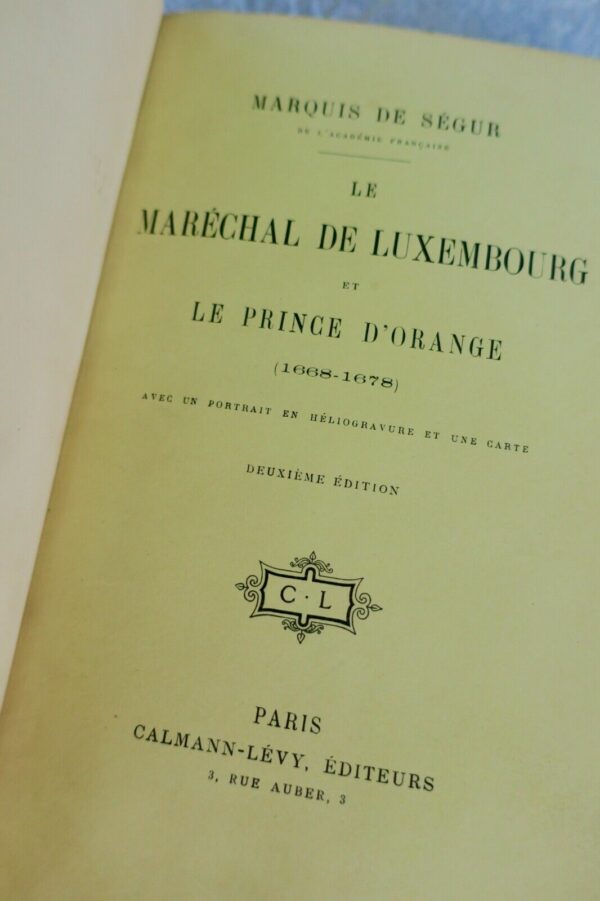 SÉGUR (Pierre de) La Jeunesse du Maréchal de Luxembourg, 1628-1668 reliure Gruel – Image 12