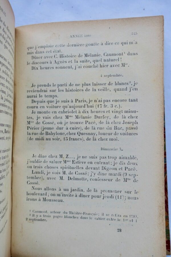 STENDHAL. Oeuvre posthume. - Journal de Stendhal 1888 – Image 3