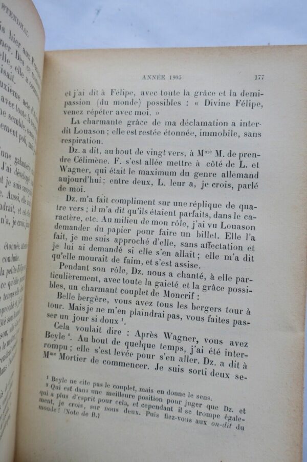 STENDHAL. Oeuvre posthume. - Journal de Stendhal 1888 – Image 5