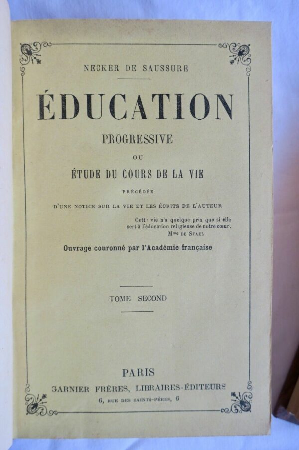 Saussure L'éducation progressive ou étude du cours de la vie 2/2 – Image 4