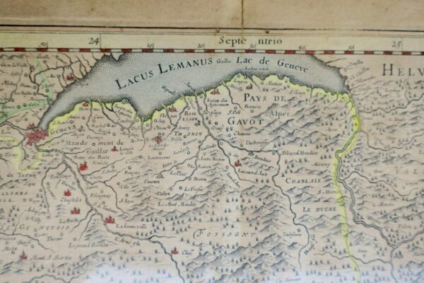 Savoie carte Sabaudia Ducatus. Savoye Blaeuw ca. 1630 – Image 8