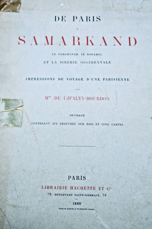 Sibérie Ujfalvy-Bourdon  De Paris à Samarkand. Le Ferghanah, le Kouldja 1880 – Image 3