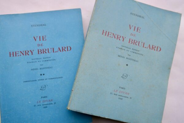 Stendhal Martineau vie de Henry Brulard 1949