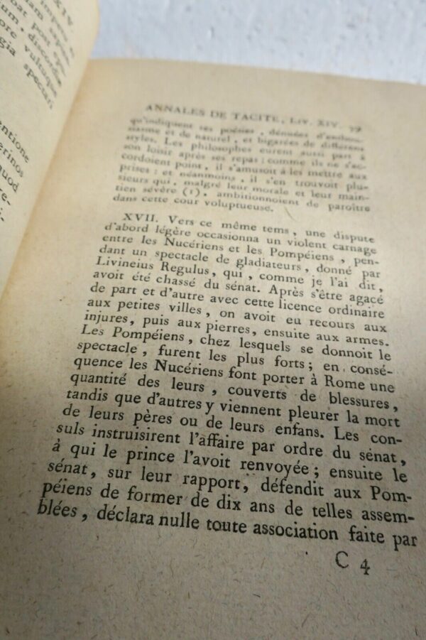 TACITE Vie d'Agricola, et des Moeurs des Germains ...1799 – Image 14