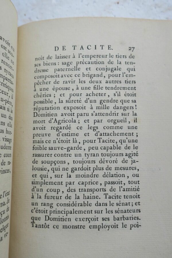 TACITE Vie d'Agricola, et des Moeurs des Germains ...1799 – Image 8