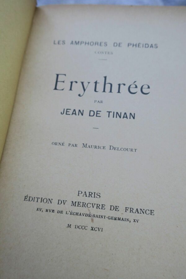 TINAN Les Amphores de Phéidas Contes Erythrée orné par Maurice Delcourt + lettre – Image 7