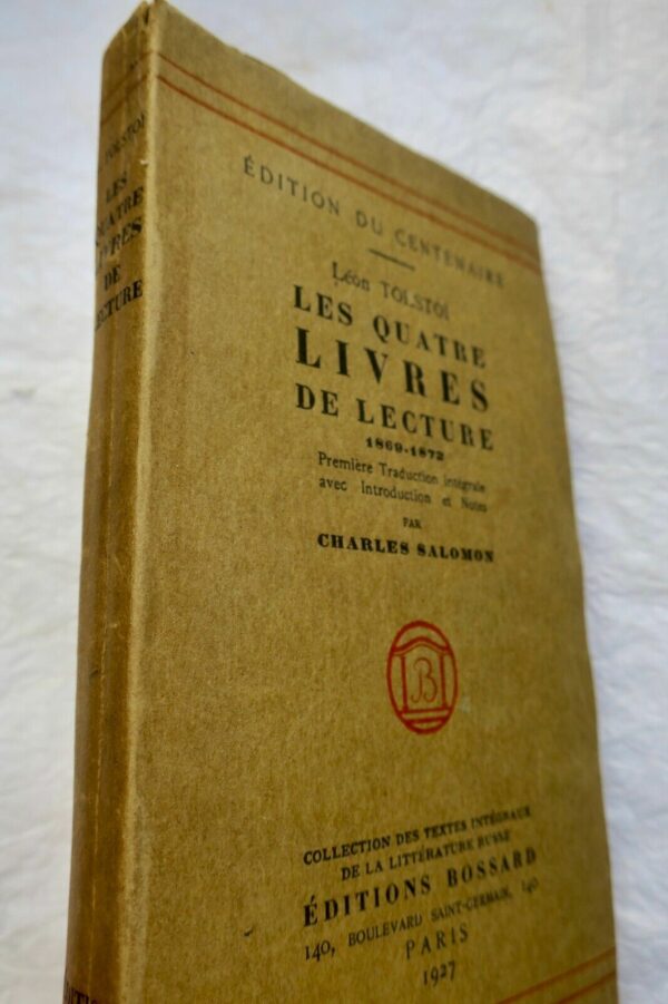 TOLSTOI, Leon. LES QUATRE LIVRES DE LECTURE 1869-1872