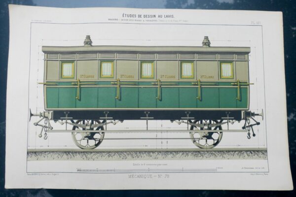 Train WAGON 50,5 x 32,5 cm