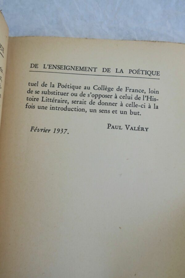 VALERY PAUL INTRODUCTION A LA POETIQUE – Image 6