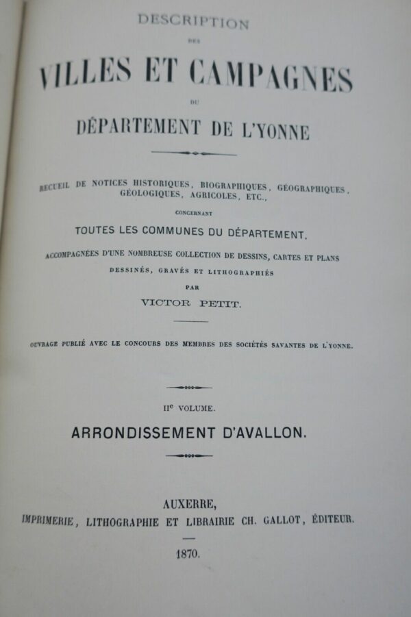 Yonne Description des villes et campagnes du Département de l'Yonne. Avallon – Image 10