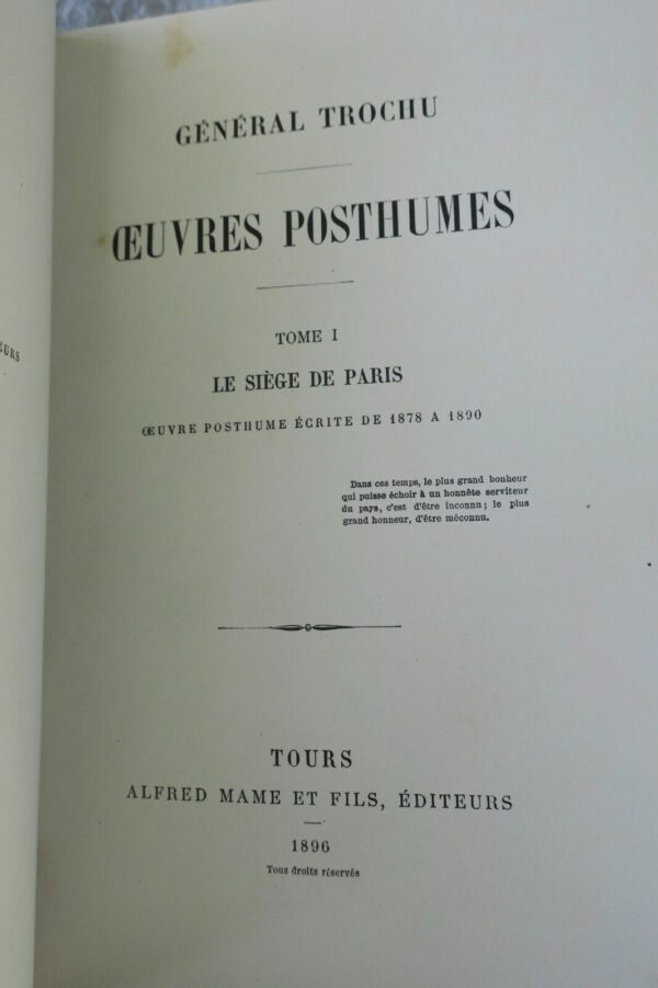 1870 Commune Œuvres posthumes. Le siège de Paris. La société, l'État, l'armée – Image 6