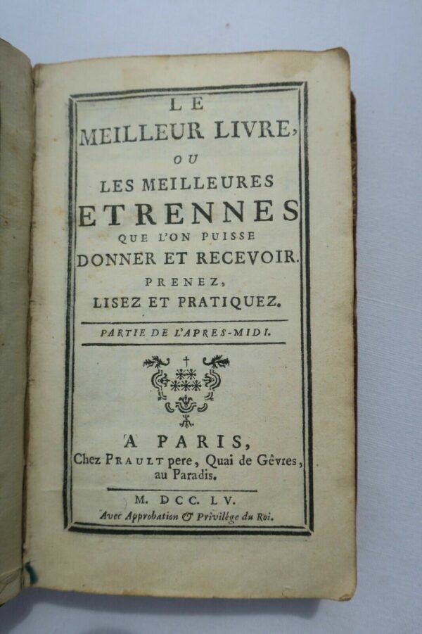 ALMANACH LE MEILLEUR LIVRE, ou LES MEILLEURES ETRENNES QUE L'ON PUISSE 1755 – Image 5