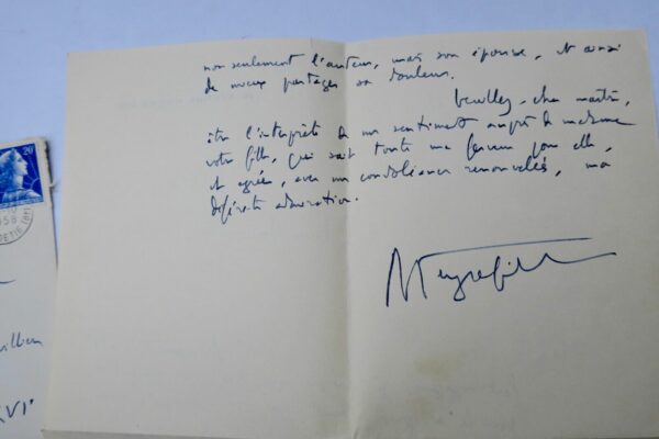 Alain Peyrefitte belle lettre autographe manuscrite – Image 3