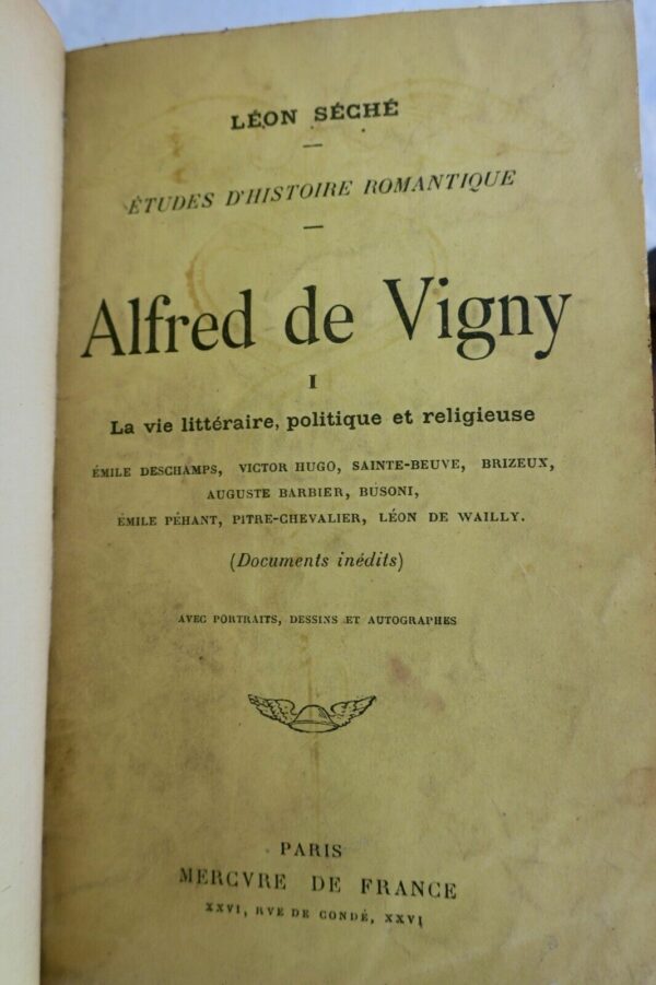 Alfred de Vigny Etudes d'histoire romantique La vie et l'oeuvre – Image 4