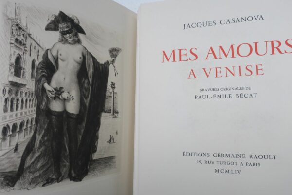 BÉCAT  CASANOVA (Jacques). Mes amours à Venise – Image 8