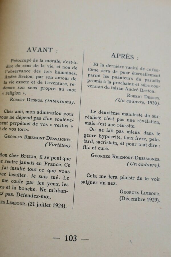 BRETON, André Second manifeste du surréalisme Paris Editions Kra 1930 – Image 8