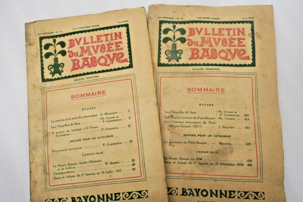 Basque Bulletin du Musée Basque -2me période. - n°12 & 13 1936-37