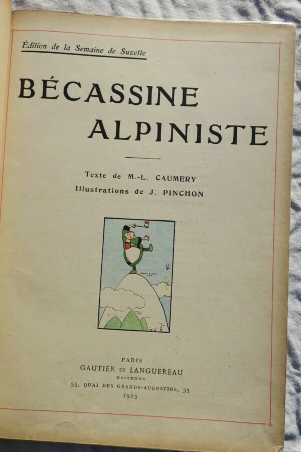 Bécassine Alpiniste Gautier de la Semaine de Suzette 1925 – Image 3