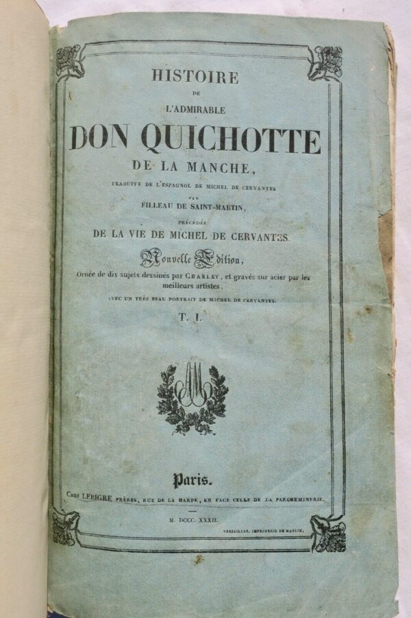 CERVANTES  Histoire de l'admirable Don Quichotte 1832 – Image 4